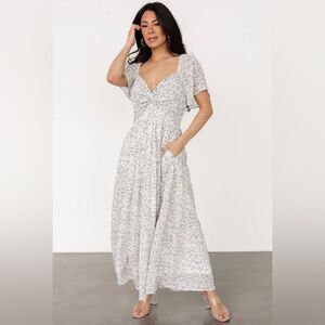 Baltic Born White Floral Maxi Dress